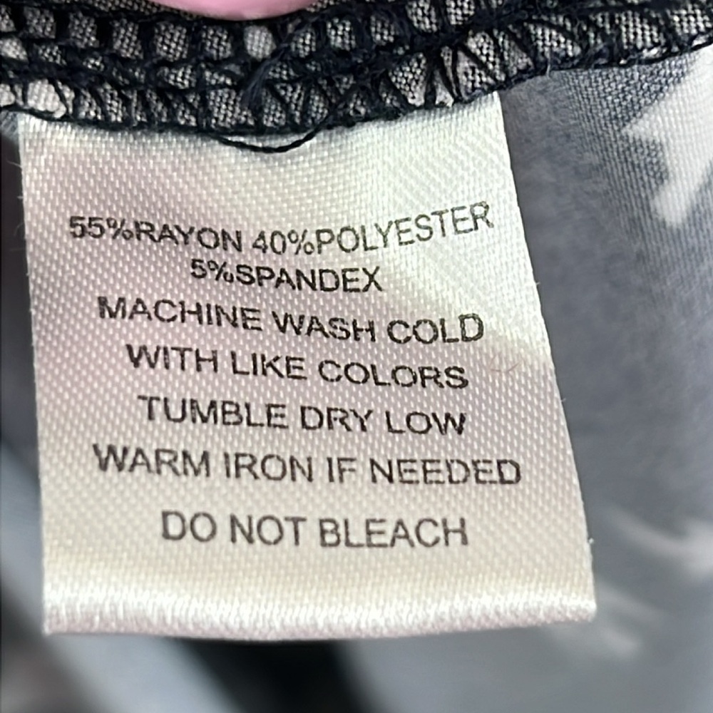 Indigo Rose Women’s Dress Sz 12 Navy/White Bird Print Rayon Blend Button-Front - Picture 9 of 11